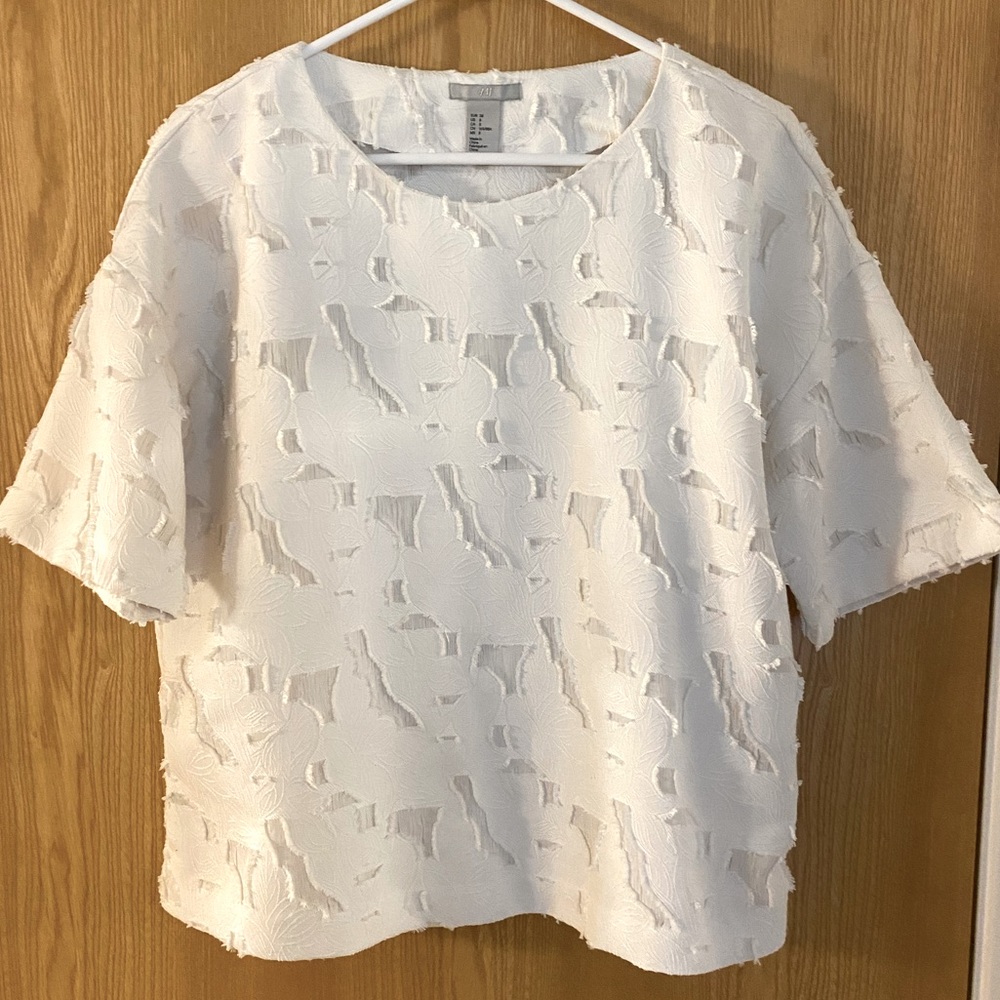 Hi& M luxe white blouse